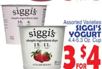 Bravo Supermarkets SIGGI'S YOGURT offer