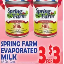 Bravo Supermarkets SPRING FARM EVAPORATED MILK offer
