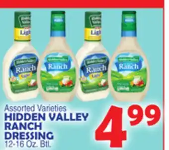 Bravo Supermarkets HIDDEN VALLEY RANCH DRESSING offer