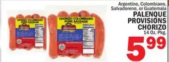 Bravo Supermarkets PALENQUE PROVISIONS CHORIZO offer