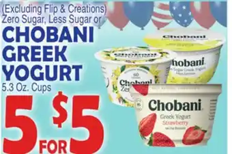 Bravo Supermarkets CHOBANI GREEK YOGURT offer