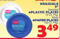 Bravo Supermarkets KRASDALE 9,PLASTIC PLATES,PAPER PLATES offer