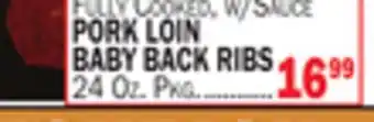 Bravo Supermarkets PORK LOIN BABY BACK RIBS offer