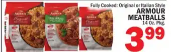 Bravo Supermarkets ARMOUR MEATBALLS offer