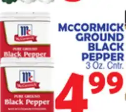 Bravo Supermarkets MCCORMICK GROUND BLACK PEPPER offer