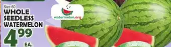 Bravo Supermarkets WHOLE SEEDLESS WATERMELON offer