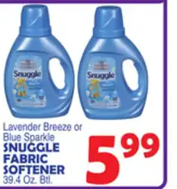 Bravo Supermarkets SNUGGLE FABRIC SOFTENER offer