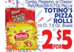 Bravo Supermarkets TOTINO'S PIZZA ROLLS 15 Ct. 7.5 Oz. Boxes offer