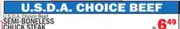 Bravo Supermarkets SEMI-BONELESS CHUCK STEAK offer