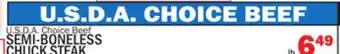Bravo Supermarkets SEMI-BONELESS CHUCK STEAK offer