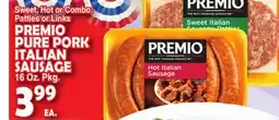 Bravo Supermarkets PREMIO PURE PORK ITALIAN SAUSAGE offer