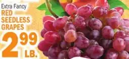 Bravo Supermarkets RED SEEDLESS GRAPES offer