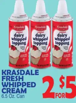 Bravo Supermarkets KRASDALE FRESH WHIPPED CREAM offer