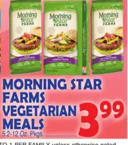 Bravo Supermarkets MORNING STAR FARMS VEGETARIAN MEALS offer