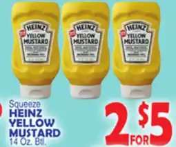 Bravo Supermarkets HEINZ YELLOW MUSTARD offer