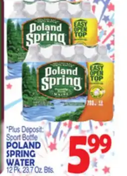 Bravo Supermarkets POLAND SPRING WATER offer