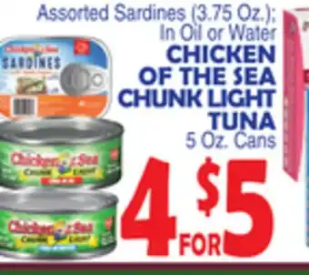Bravo Supermarkets CHICKEN OF THE SEA CHUNK LIGHT TUNA offer