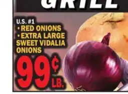 Bravo Supermarkets RED ONIONS EXTRA LARGE SWEET VIDALIA ONIONS offer