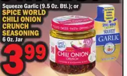 C Town SPICE WORLD CHILI ONION CRUNCH SEASONING 6 Oz. Jar offer