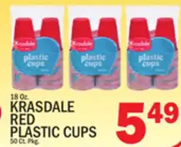 C Town KRASDALE RED PLASTIC CUPS offer