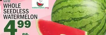 C Town WHOLE SEEDLESS WATERMELON offer