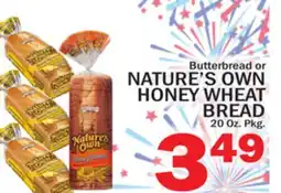 C Town NATURE'S OWN HONEY WHEAT BREAD offer