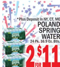 C Town POLAND SPRING WATER offer
