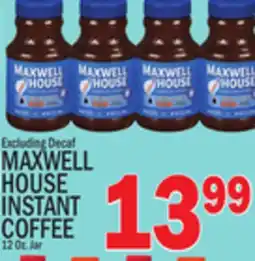 C Town MAXWELL HOUSE INSTANT COFFEE offer