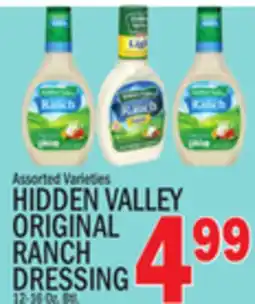 C Town HIDDEN VALLEY ORIGINAL RANCH DRESSING offer