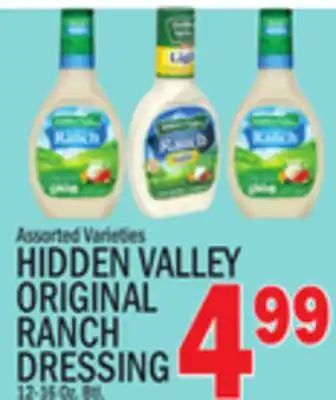 C Town HIDDEN VALLEY ORIGINAL RANCH DRESSING offer