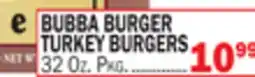 C Town BUBBA BURGER TURKEY BURGERS offer