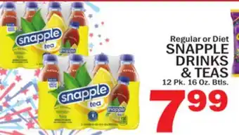 C Town SNAPPLE DRINKS & TEAS offer