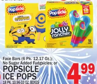 C Town POPSICLE ICE POPS 18 PK. 10.96-33 OZ. BOXES offer