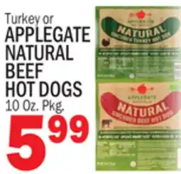 C Town APPLEGATE NATURAL BEEF HOT DOGS offer