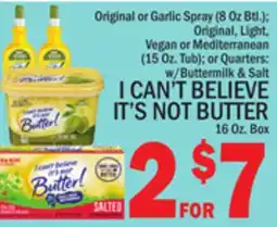 C Town I CAN'T BELIEVE IT'S NOT BUTTER 16 Oz. Box offer