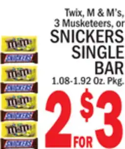 C Town SNICKERS SINGLE BAR offer