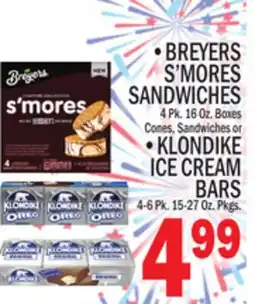 C Town BREYERS S'MORES SANDWICHES offer