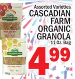 C Town CASCADIAN FARM ORGANIC GRANOLA offer