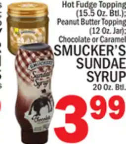 C Town SMUCKER'S SUNDAE SYRUP 20 Oz. Btl offer