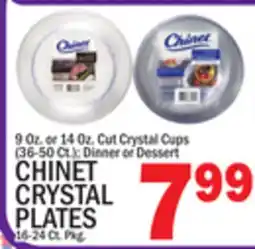 C Town CHINET CRYSTAL PLATES, 16-24 Ct. Pkg offer