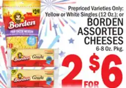 C Town BORDEN ASSORTED CHEESES 6-8 Oz. Pkg offer