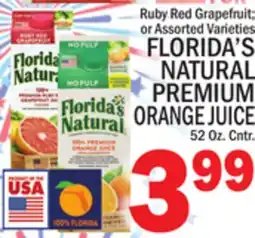 C Town FLORIDA'S NATURAL PREMIUM ORANGE JUICE offer