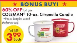 Boscov's COLEMAN 10-oz. Citronella Candle offer