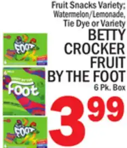 C Town BETTY CROCKER FRUIT BY THE FOOT offer