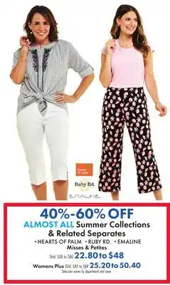 Boscov's ALMOST ALL Summer Collections & Related Separates offer