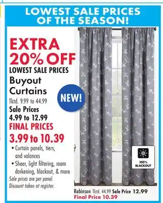Boscov's Buyout Curtains offer