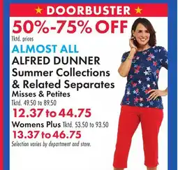 Boscov's ALMOST ALL ALFRED DUNNER Summer Collections & Related Separates offer