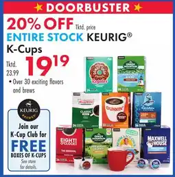 Boscov's ENTIRE STOCK KEURIG K-Cups offer
