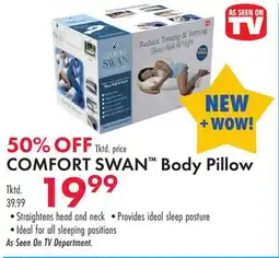 Boscov's COMFORT SWAN Body Pillow offer