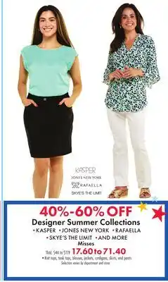 Boscov's Designer Summer Collections offer